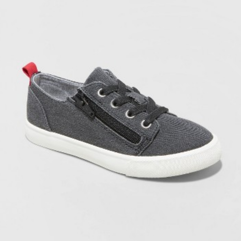 Kids' Lucian Double Zipper Sneakers - Cat & Jack™ Black
